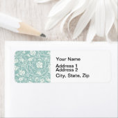 ウィリアムモリスグレープパターンティール(緑がかった色)ターコイズ ラベル (インサイチュ)