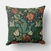 ウィリアムモリスコンプトンフローラアールヌーボーパターン クッション (裏面)