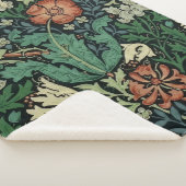 ウィリアムモリスコンプトンフローラアールヌーボーパターン シェルパブランケット (3/4)