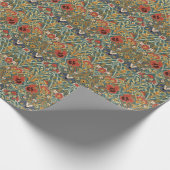 ウィリアムモリスコンプトンフローラアールヌーボーパターン ラッピングペーパー (角)