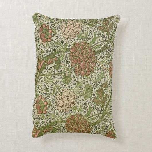 ウィリアムモリスコーレイセージフラワーフローラ植物学 アクセントクッション (裏面(縦))