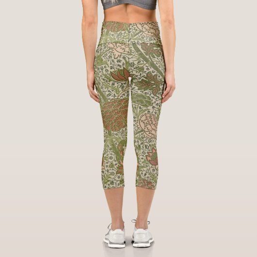 ウィリアムモリスコーレイセージフラワーフローラ植物学 カプリレギンス (裏面)