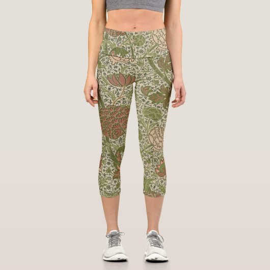 ウィリアムモリスコーレイセージフラワーフローラ植物学 カプリレギンス (正面)