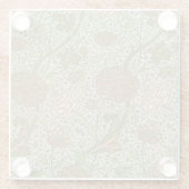 ウィリアムモリスコーレイセージフラワーフローラ植物学 ガラスコースター (裏面)