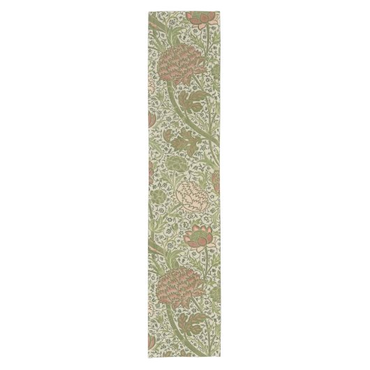 ウィリアムモリスコーレイセージフラワーフローラ植物学 ショートテーブルランナー (正面)