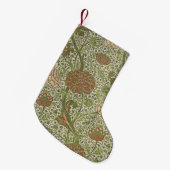 ウィリアムモリスコーレイセージフラワーフローラ植物学 スモールクリスマスストッキング (正面 (吊り時))