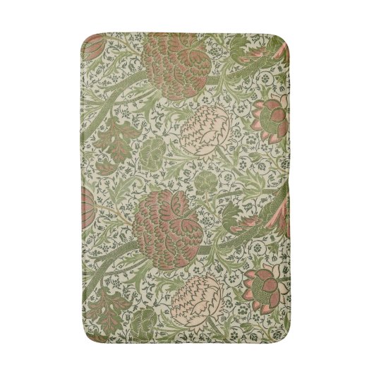 ウィリアムモリスコーレイセージフラワーフローラ植物学 バスマット (正面縦)