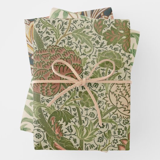 ウィリアムモリスコーレイセージフラワーフローラ植物学 ラッピングペーパーシート (インサイチュ)