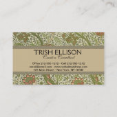 ウィリアムモリスコーレイセージフラワーフローラ植物学 名刺 (裏面)