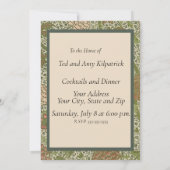 ウィリアムモリスコーレイセージフラワーフローラ植物学 招待状 (裏面)