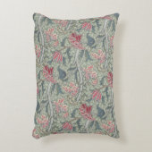 ウィリアムモリスコーレイヴィンテージフローラピンクグリーン アクセントクッション (正面(垂直))