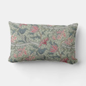 ウィリアムモリスコーレイヴィンテージフローラピンクグリーン ランバークッション (裏面)