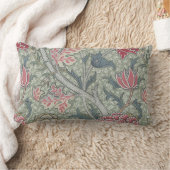 ウィリアムモリスコーレイヴィンテージフローラピンクグリーン ランバークッション (ブランケット)
