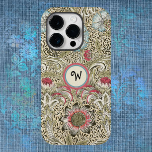 ウィリアムモリスコーンクルクリームバラウィズイニシャル Case-Mate iPhone 14 PROケース
