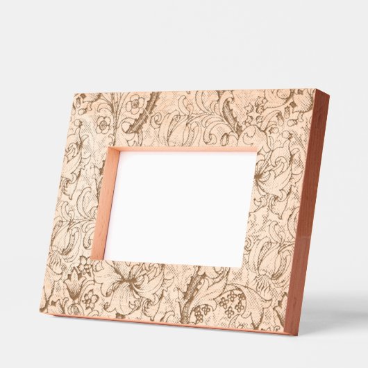 ウィリアムモリスゴールデンリリーアンティーク レーザー彫刻フレーム (左)