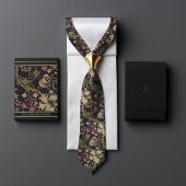 ウィリアムモリスゴールデンリリーパープルグリーンヴィンテージ ネクタイ