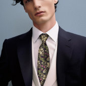 ウィリアムモリスゴールデンリリーパープルグリーンヴィンテージ ネクタイ