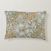 ウィリアムモリスゴールデンリリーブルークラシック金ゴールド アクセントクッション (裏面)