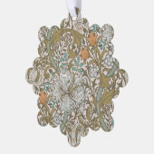 ウィリアムモリスゴールデンリリーブルークラシック金ゴールド オーナメントカード (左)