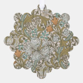 ウィリアムモリスゴールデンリリーブルークラシック金ゴールド オーナメントカード (裏面)