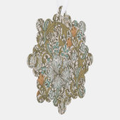 ウィリアムモリスゴールデンリリーブルークラシック金ゴールド オーナメントカード (右)