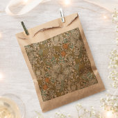 ウィリアムモリスゴールデンリリーブルークラシック金ゴールド フェイバーバッグ (クリップ留めされた状態)