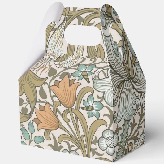 ウィリアムモリスゴールデンリリーブルークラシック金ゴールド フェイバーボックス (正面)