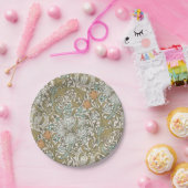 ウィリアムモリスゴールデンリリーブルークラシック金ゴールド ペーパープレート (パーティー)