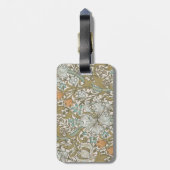 ウィリアムモリスゴールデンリリーブルークラシック金ゴールド ラゲッジタグ (裏面縦)