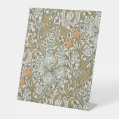 ウィリアムモリスゴールデンリリーブルークラシック金ゴールド 台座サイン (正面)