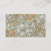 ウィリアムモリスゴールデンリリーブルークラシック金ゴールド 名刺 (裏面)