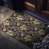 ウィリアムモリスゴールデンリリーヴィンテージパターンの書式 ドアマット