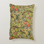 ウィリアムモリスゴールデンリリーヴィンテージフローラデザイン アクセントクッション (裏面(縦))