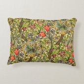 ウィリアムモリスゴールデンリリーヴィンテージフローラデザイン アクセントクッション (裏面)