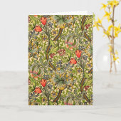 ウィリアムモリスゴールデンリリーヴィンテージフローラデザイン カード (黄色い花)