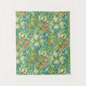 ウィリアムモリスゴールデンリリーヴィンテージフローラデザイン タペストリー (正面)