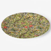 ウィリアムモリスゴールデンリリーヴィンテージフローラデザイン ペーパープレート (アングル)