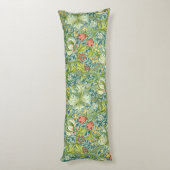 ウィリアムモリスゴールデンリリーヴィンテージフローラデザイン ボディピロー (裏面 (縦))