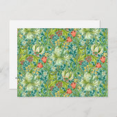 ウィリアムモリスゴールデンリリーヴィンテージフローラデザイン ポストカード (正面/裏面)