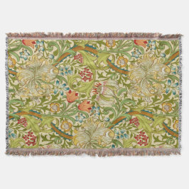 ウィリアムモリスゴールデンリリーヴィンテージプレラファエリート スローブランケット