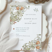 ウィリアムモリスゴールデンリリー結婚式招待状 招待状
