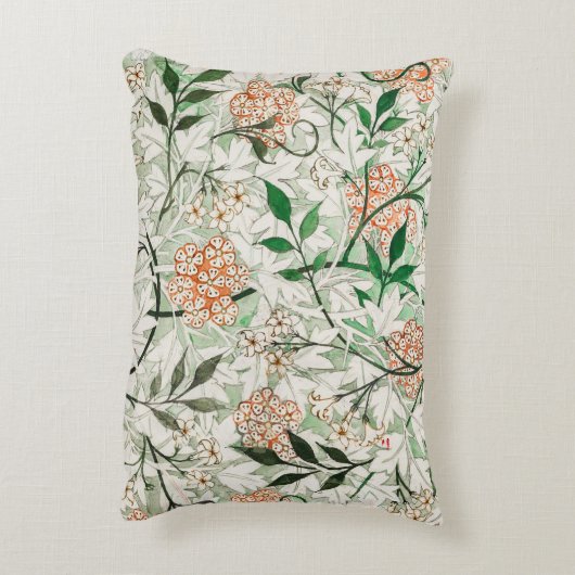 ウィリアムモリスジャスミンガーデンフラワークラシック アクセントクッション (裏面(縦))