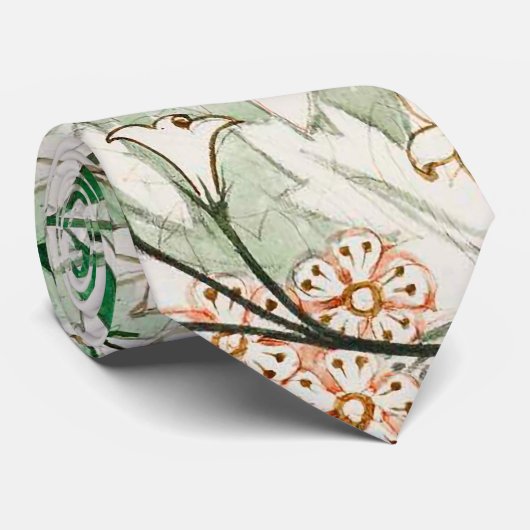 ウィリアムモリスジャスミンガーデンフラワークラシック ネクタイ (ロール)