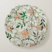 ウィリアムモリスジャスミンガーデンフラワークラシック ラウンドクッション (正面)