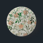 ウィリアムモリスジャスミンガーデンフラワークラシック 缶バッジ<br><div class="desc">このジャスミン植物花デザインは、ウィリアム・モリス(1834-1896)のクラシックオリジナルスケッチを基に英語の壁紙のラインビクトリアンを作成した。華やかな豊かな花と葉のデザイン。オリジナルはバーミンガム博物館から</div>