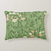 ウィリアムモリススイートピーフローラデザイン アクセントクッション (正面)