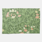 ウィリアムモリススイートピーフローラデザイン キッチンタオル (横)