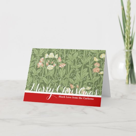 ウィリアムモリススイートピーフローラデザイン シーズンカード (正面)