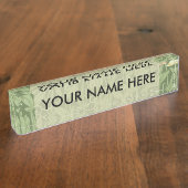 ウィリアムモリススイートピーフローラデザイン デスクネームプレート (側面)