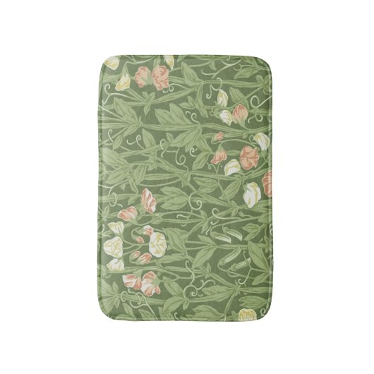 ウィリアムモリススイートピーフローラデザイン バスマット (正面縦)